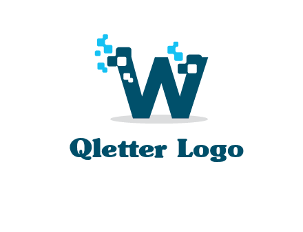 Digital letter W logo