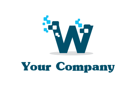 Digital letter W logo