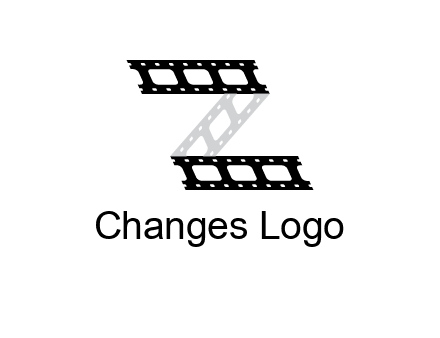 film reel forming letter Z logo