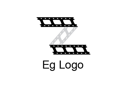film reel forming letter Z logo