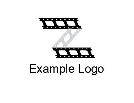 film reel forming letter Z logo