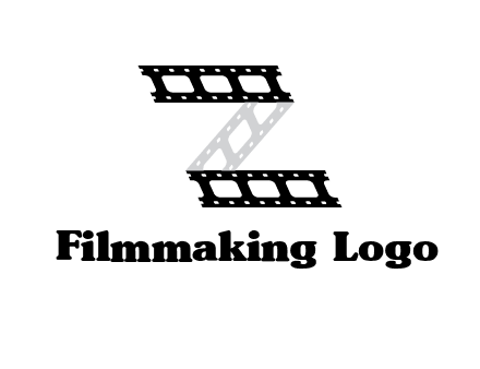 film reel forming letter Z logo
