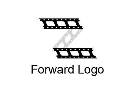 film reel forming letter Z logo