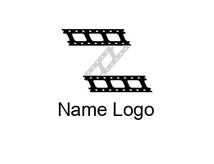 film reel forming letter Z logo