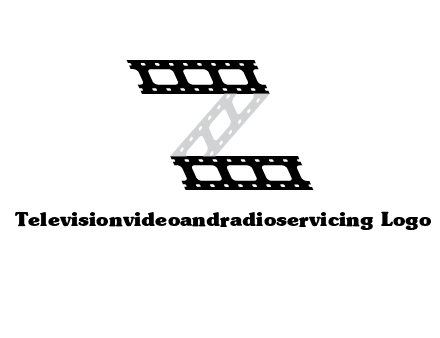 film reel forming letter Z logo