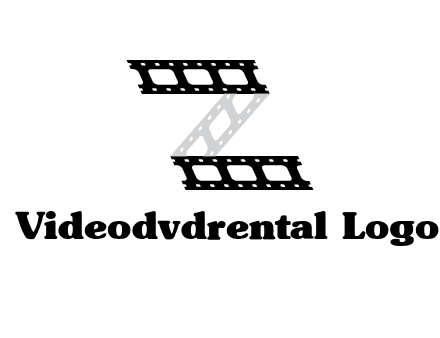 film reel forming letter Z logo