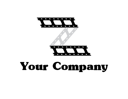film reel forming letter Z logo