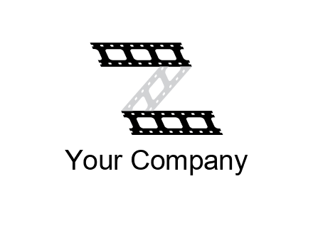 film reel forming letter Z logo