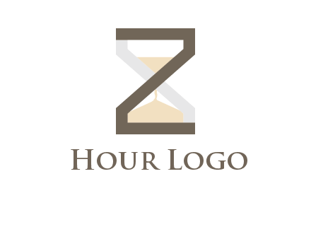 letter z incorporated with hourglass logo