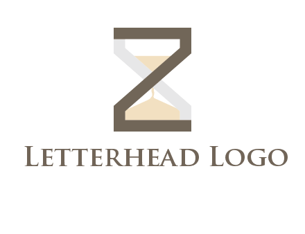 letter z incorporated with hourglass logo