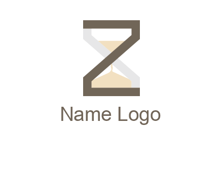letter z incorporated with hourglass logo