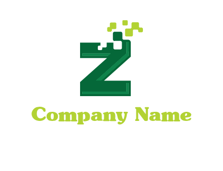 digital letter z logo