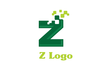 digital letter z logo