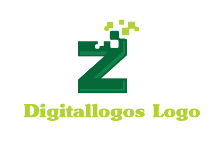digital letter z logo