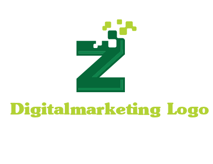 digital letter z logo