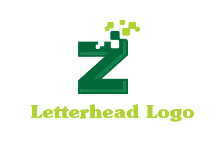 digital letter z logo