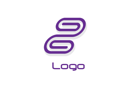 letter z made of line logo