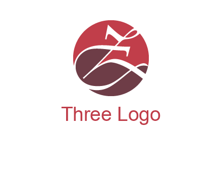 calligraphy letter Z inside circle logo