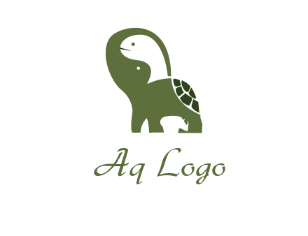 abstract elephant rhino and turtle animal logo