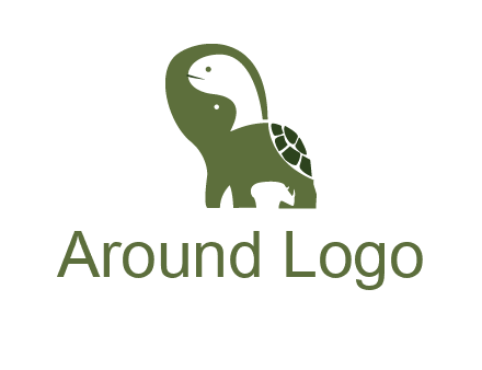 abstract elephant rhino and turtle animal logo