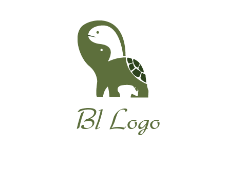 abstract elephant rhino and turtle animal logo