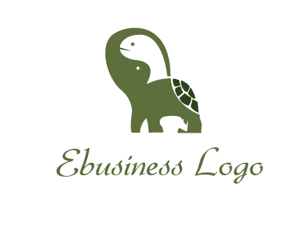 abstract elephant rhino and turtle animal logo