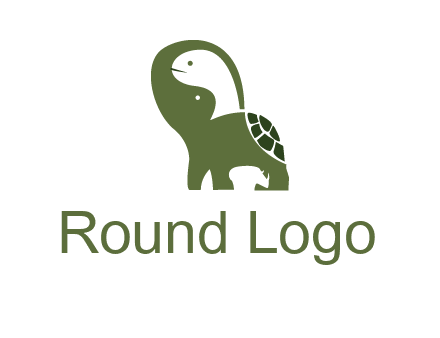 abstract elephant rhino and turtle animal logo