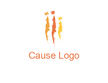 abstract family made of strokes logo