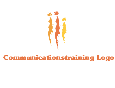 abstract family made of strokes logo