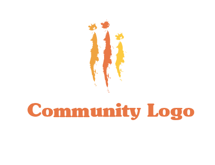 abstract family made of strokes logo