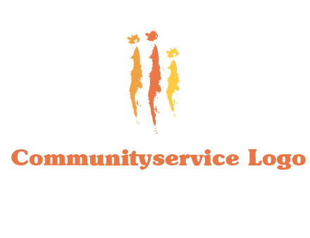 abstract family made of strokes logo