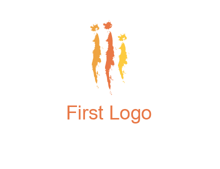 abstract family made of strokes logo