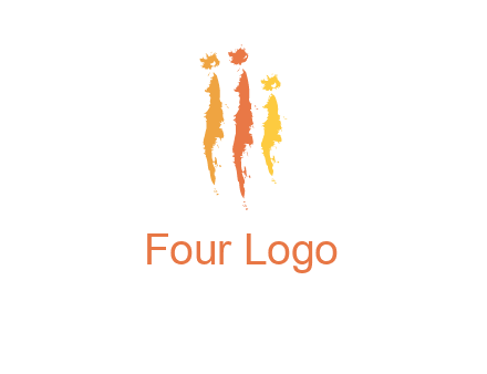 abstract family made of strokes logo