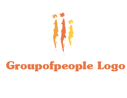 abstract family made of strokes logo