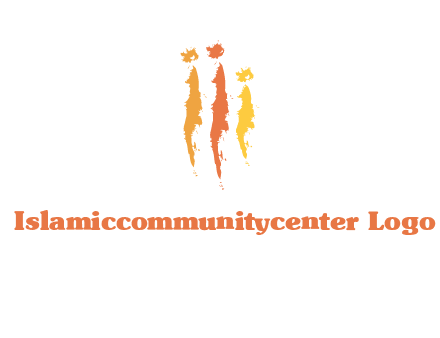 abstract family made of strokes logo