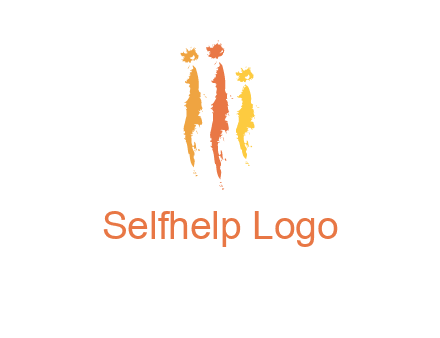 abstract family made of strokes logo