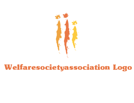 abstract family made of strokes logo