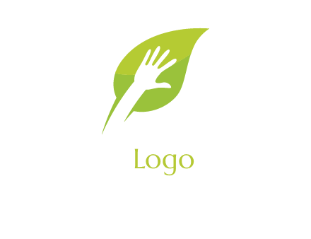 hand inside leaf logo