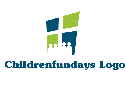 abstract people in front of window logo