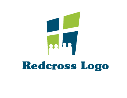abstract people in front of window logo