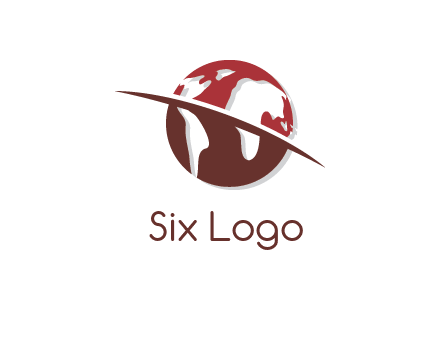 swoosh on the globe logo