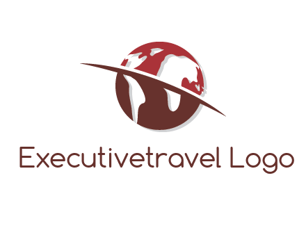 swoosh on the globe logo