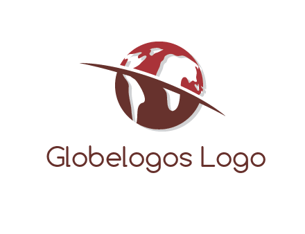 swoosh on the globe logo