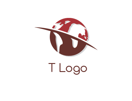 swoosh on the globe logo