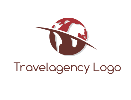 swoosh on the globe logo
