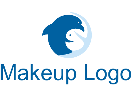 circle dolphin hugging fish and starfish logo