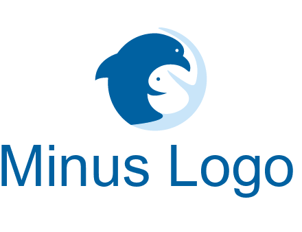 circle dolphin hugging fish and starfish logo