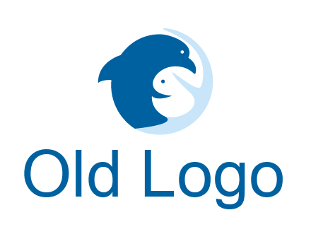 circle dolphin hugging fish and starfish logo