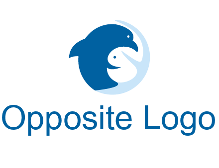 circle dolphin hugging fish and starfish logo
