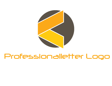 ribbon inside circle forming letter K logo